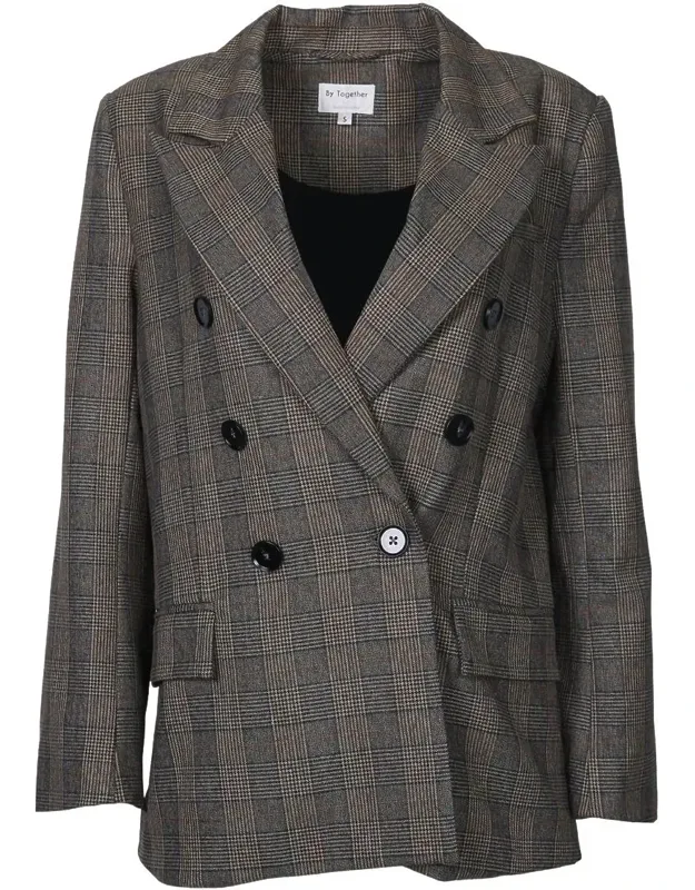 Prince Of Wales Double-breasted Blazer