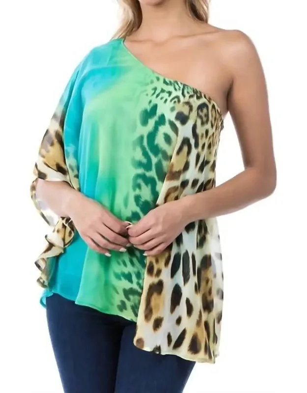 Printed One Shoulder Top