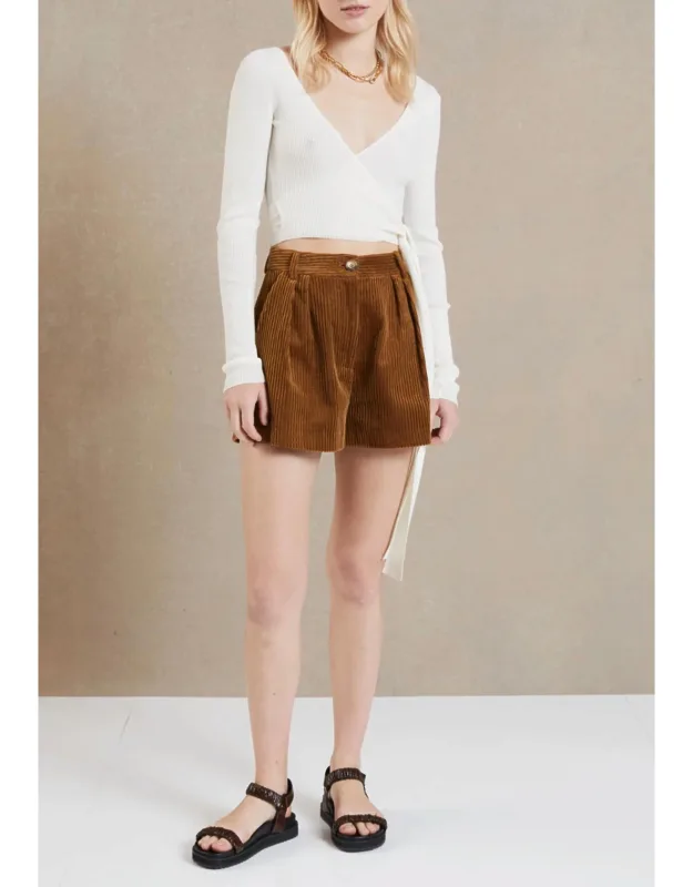 Freya Wrap Long Sleeve Knit Top