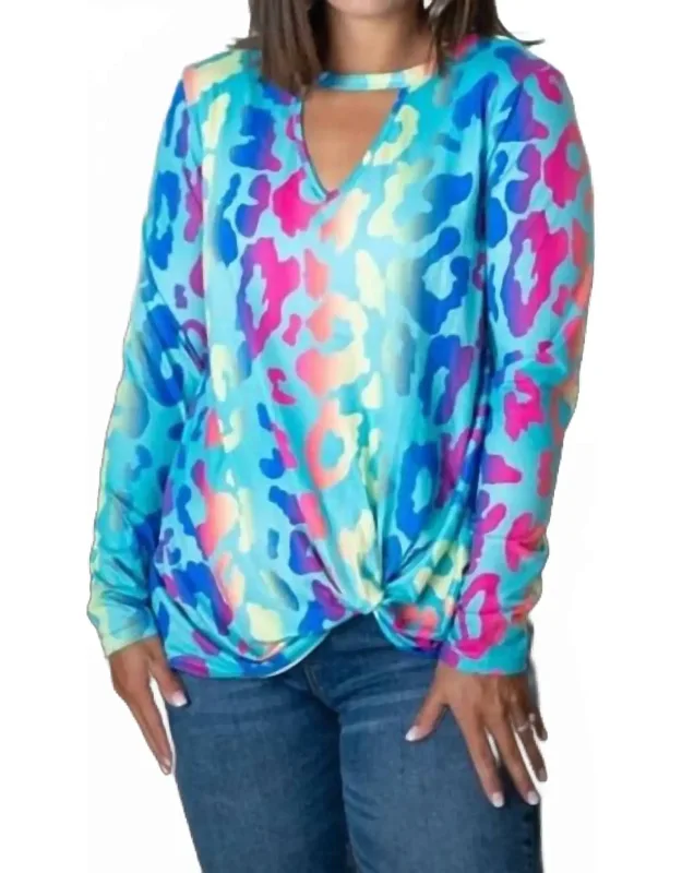 Animal Keyhole Knot Top