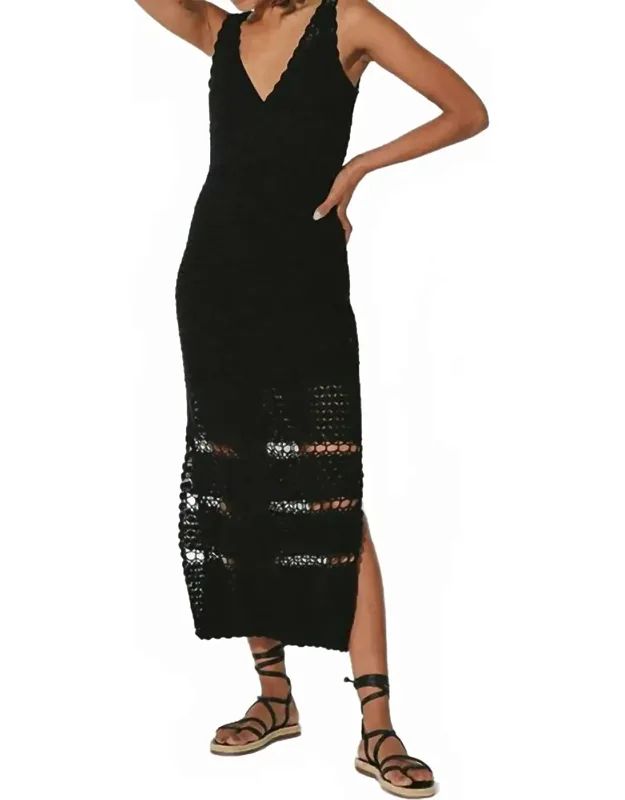 Diah Crochet Midi Dress