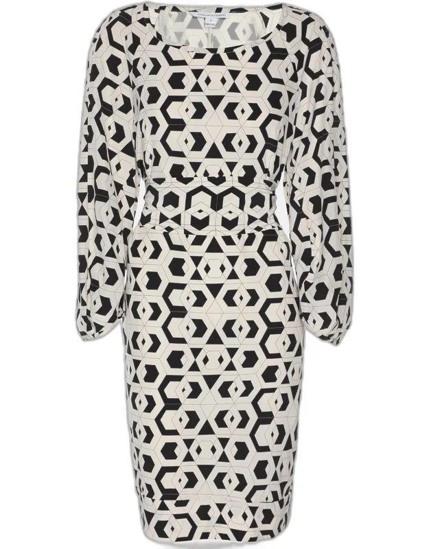 Printed Silk Belted Dress