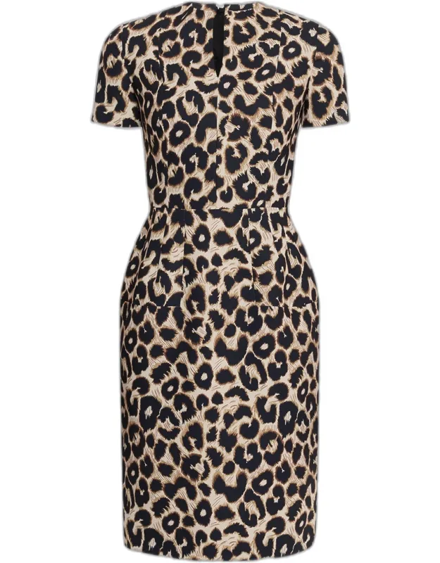 Leopard-print Sheath Dress
