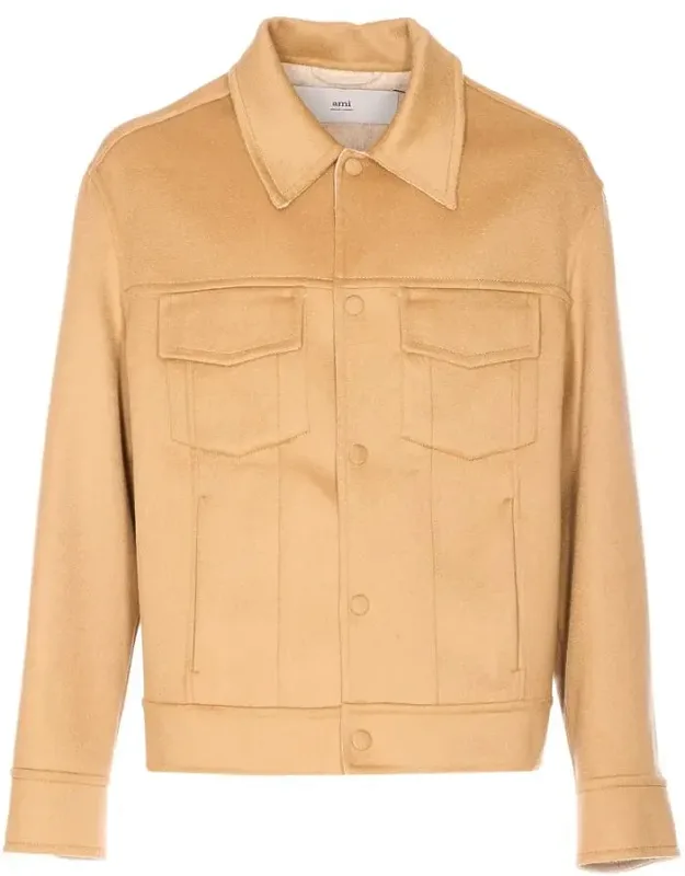 Ami Paris Jacket With Frontal Buttons Closure And Regular Collar