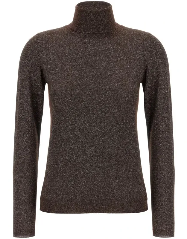 Sparkling Cashmere And Silk Lightweight Turtleneck Sweater
