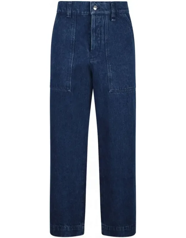 Profile Fox Embroidered Workwear Jeans
