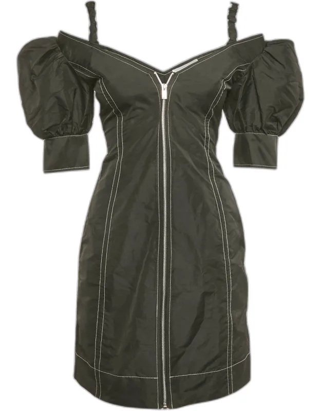 Crepe Cold Shoulder Mini Dress