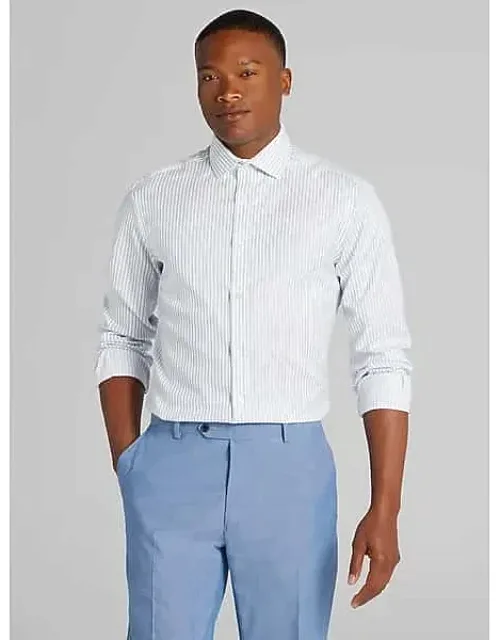 Slim Fit Ultra Performance Stretch Textured Stripe Dress Shirt