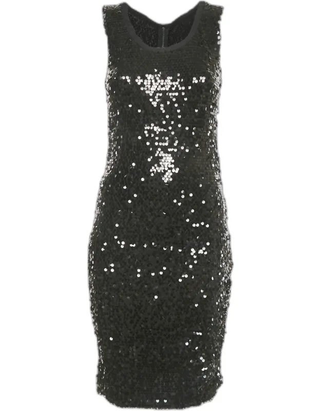Sequin Mesh Sleeveless Short Dress