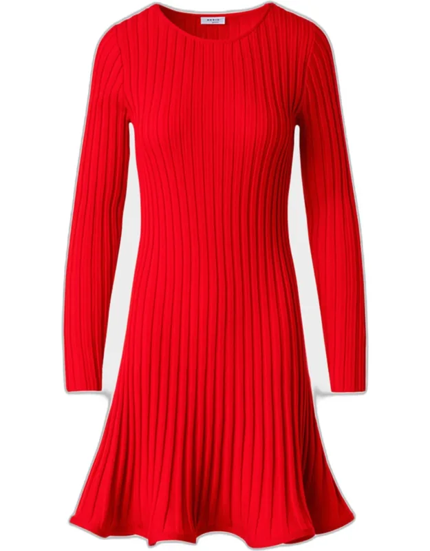 Reversed Rib Knit Mini Dress