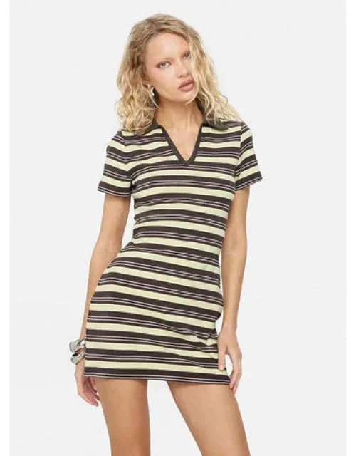 Zuria Collared V-neck Mini Dress