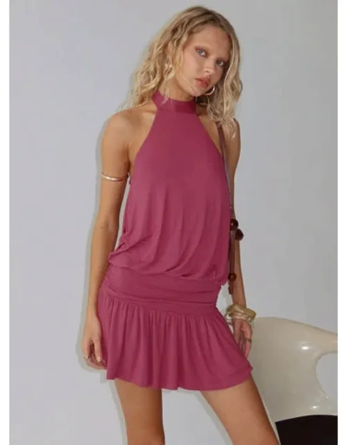 Halter Slouch Mini Dress