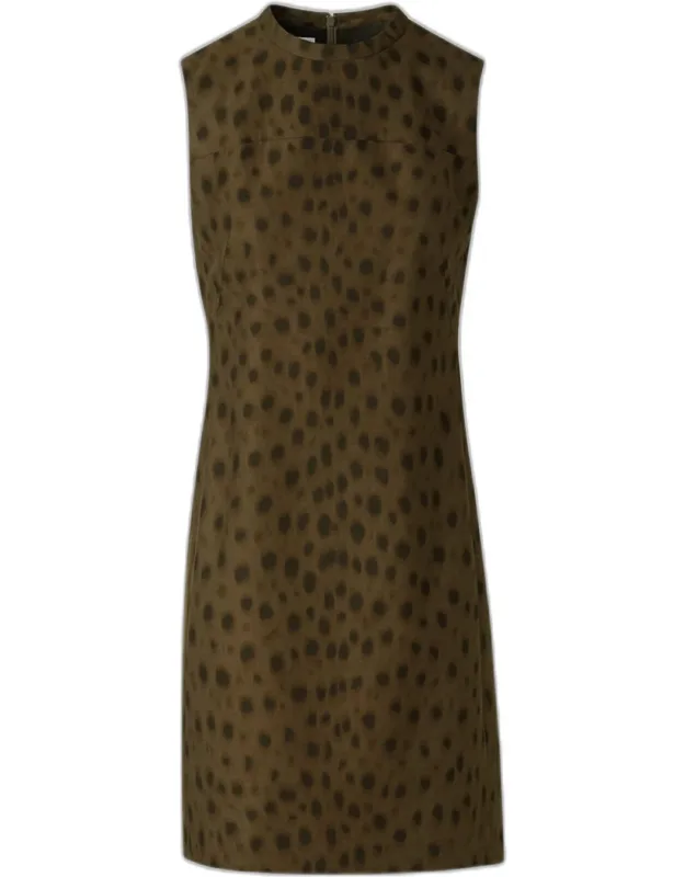 Brushed Techno Gabardine Mini Dress