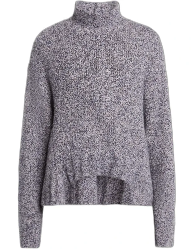 Turtleneck Cashmere-silk Boucle Sweater