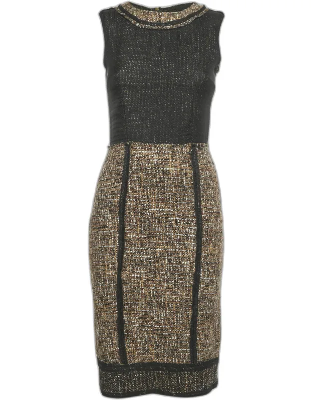 Tweed Sleeveless Short Dress