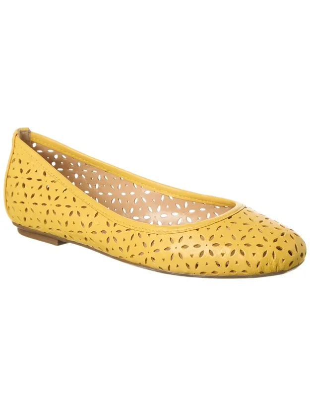 Leyla Laser Cut Leather Flat