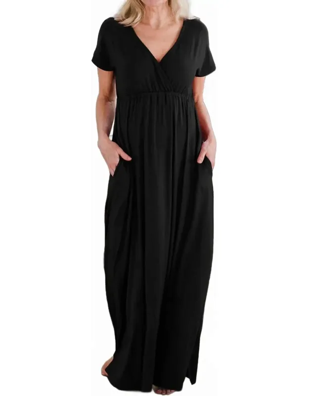 Crossover Bamboo Maxi Dress