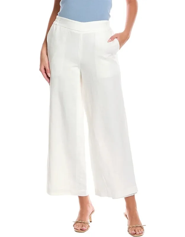 Wide-leg Linen-blend Pants