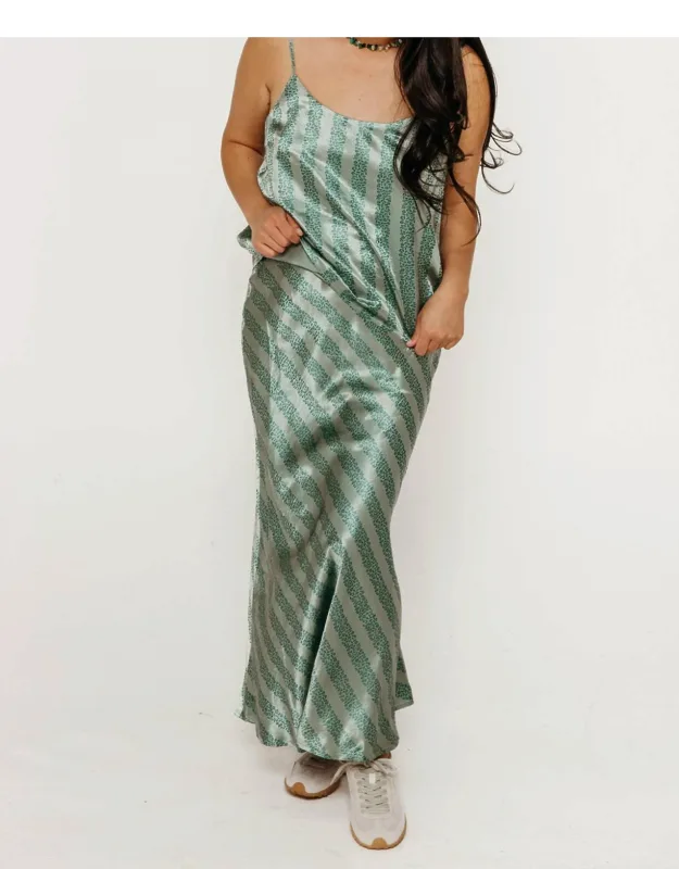 Flowers Bias Cut Skirt