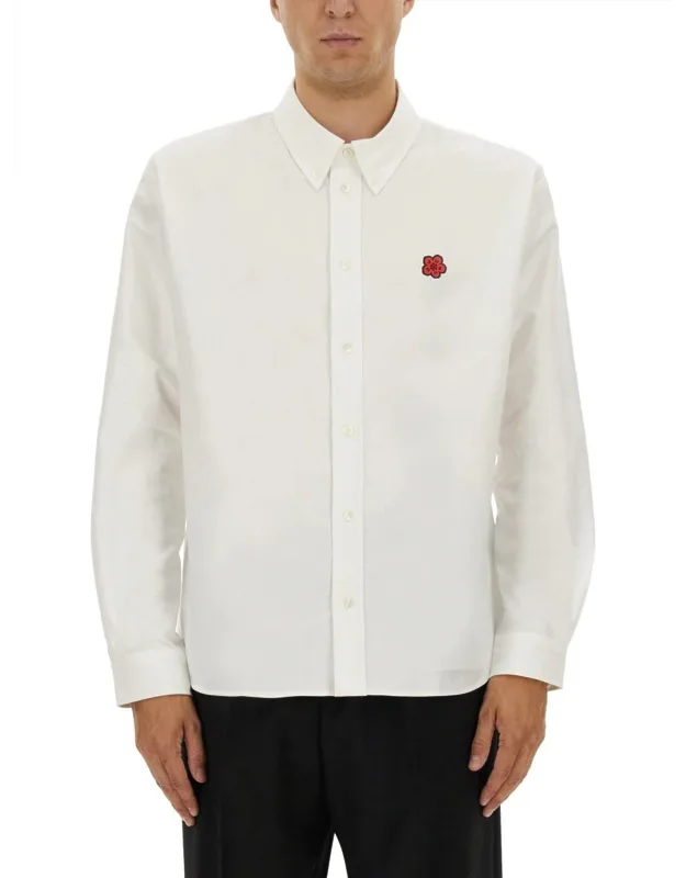 Shirt With "boke Flower" Embroidery