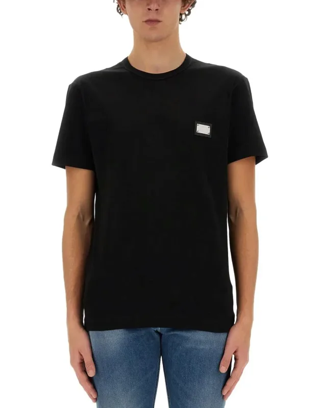 T-shirt With Logo Plaque