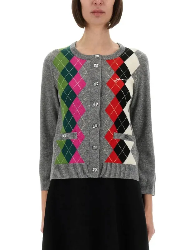 Jacquard Cashmere Cardigan