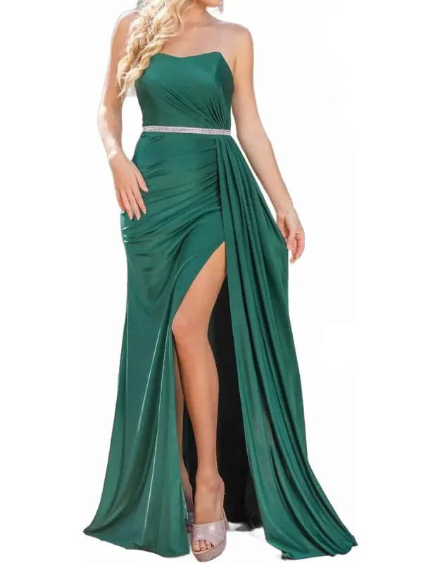 Beaded Waist Prom Dress