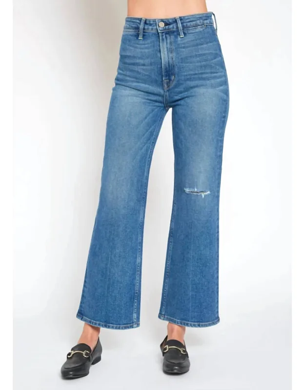 High Rise Crop Wide Leg Jeans