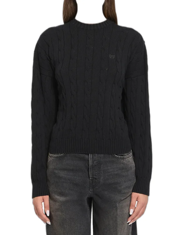 _sweater With Logo, Oversized Fit, Crew Neck_