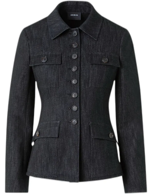 Delia Cotton Denim Stretch Shirt Jacket