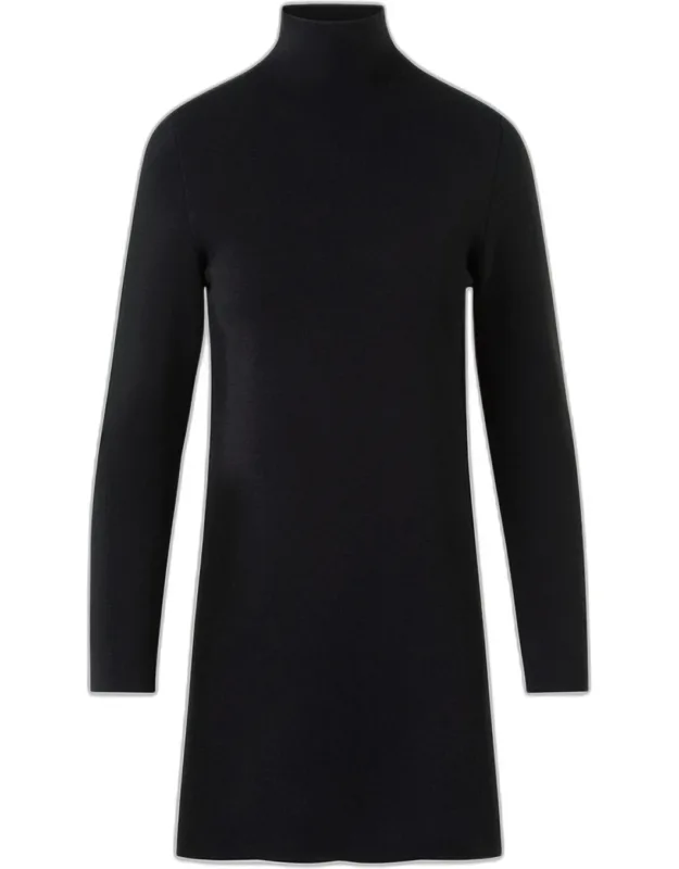 Turtleneck Cashmere-silk Milano Knit Tunic Sweater