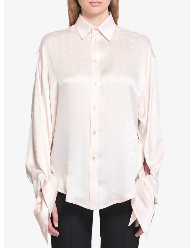 Silk Shirt With Knotted Cuffs