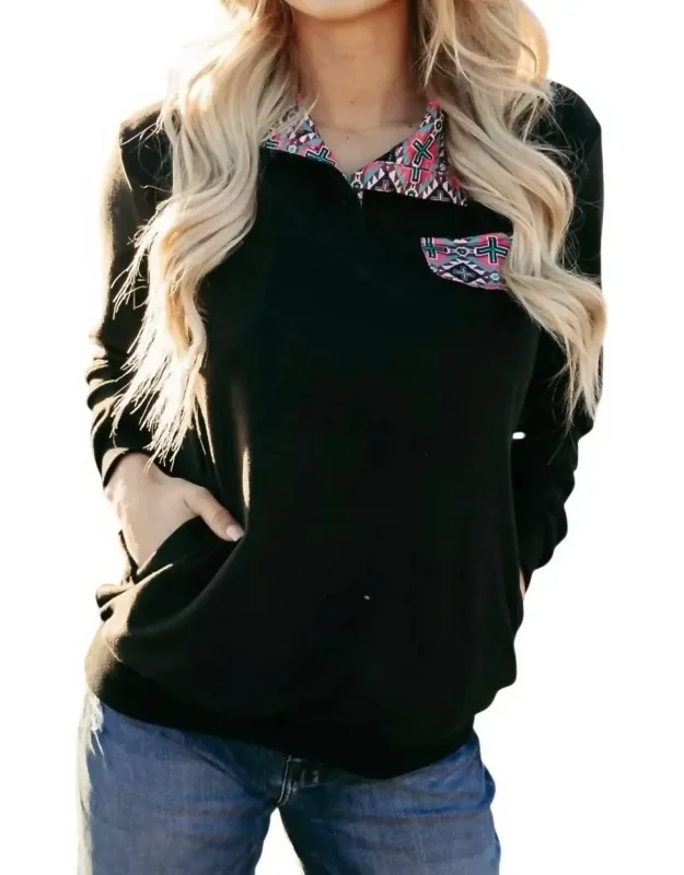 Midnight Orchid Pullover Top