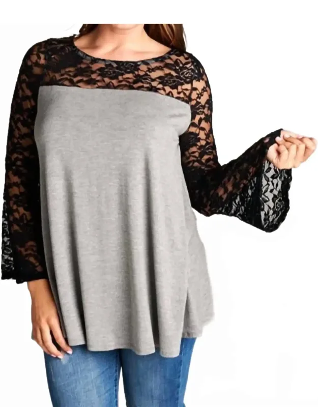 Lace Bell Sleeve Tunic