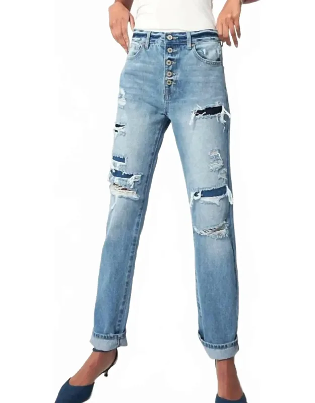 High Rise Boyfriend Jeans