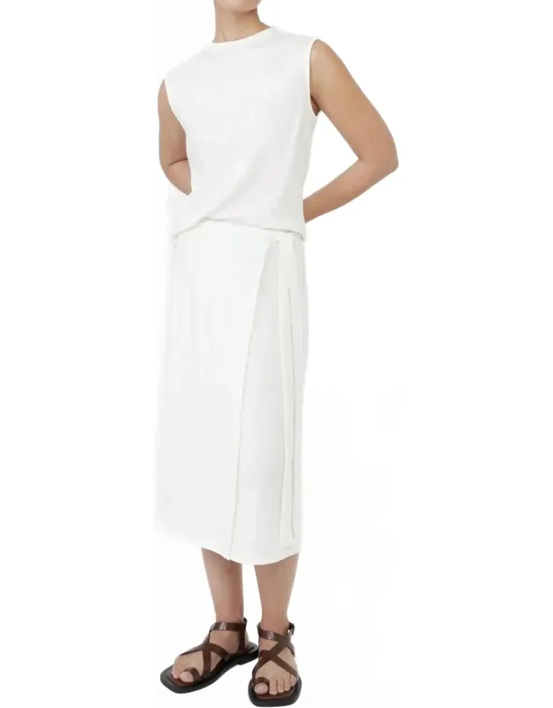 Rib Knit Wrap Skirt