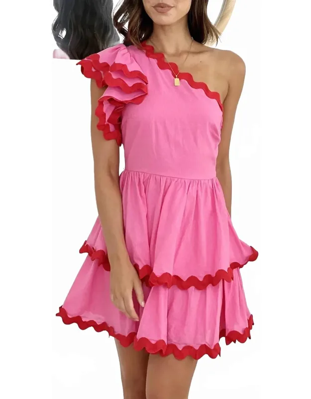 One Shoulder Mini Dress