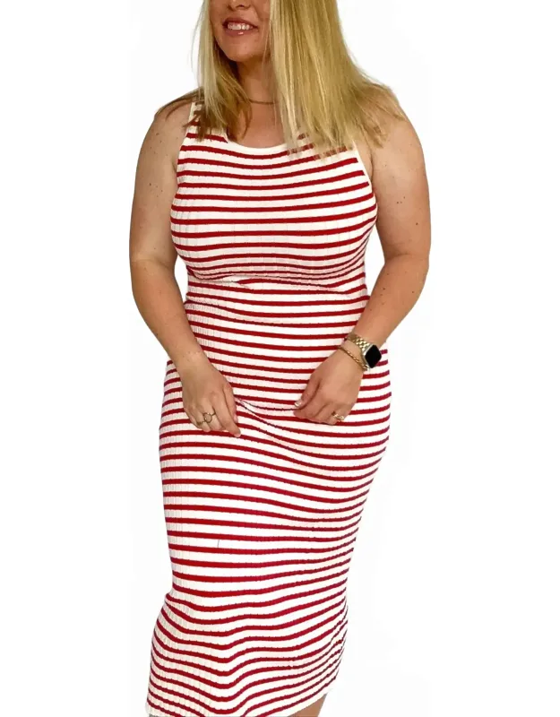 Boardwalk Stripes Midi Dress