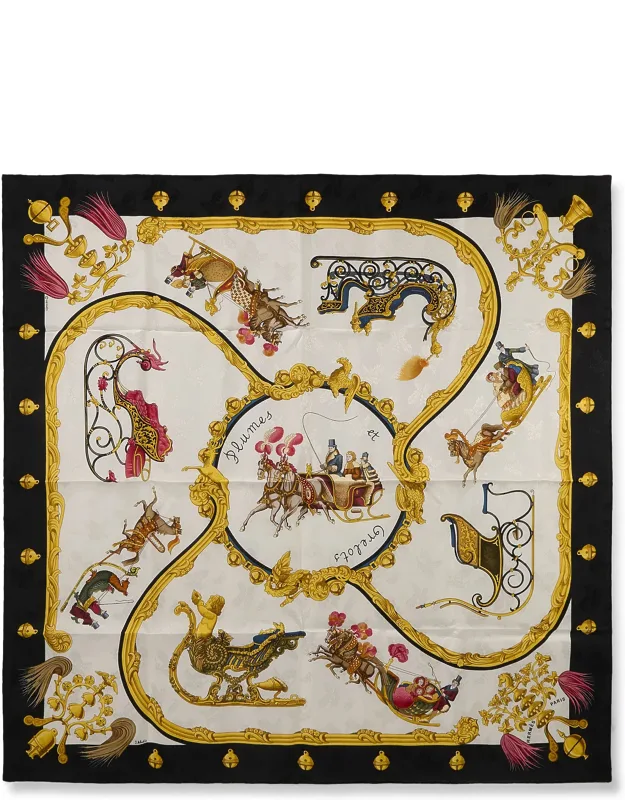 Plumes Et Grelots Silk Scarf