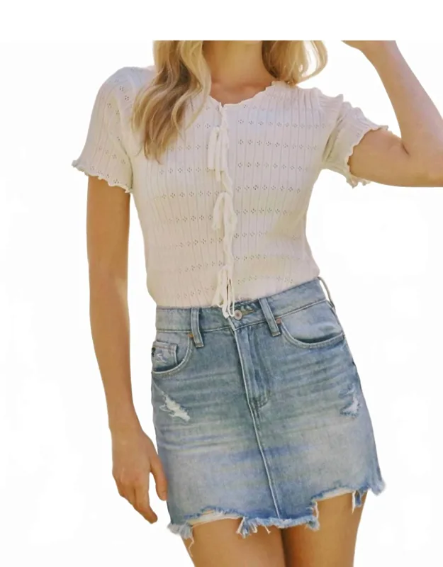Frayed Bottom Mini Skirt