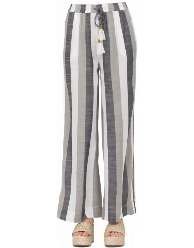 Metallic Stripe Pants