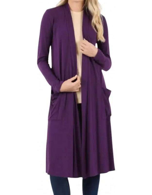 Slouchy Pocket Open Cardigan