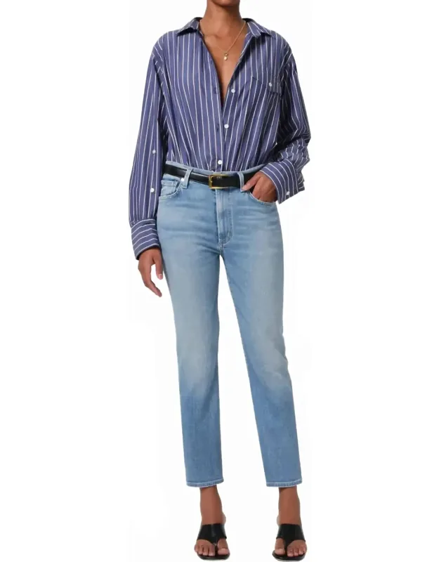 High Rise Straight Leg Jeans