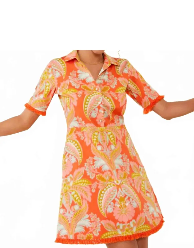 River Club Damask Shirt Dress