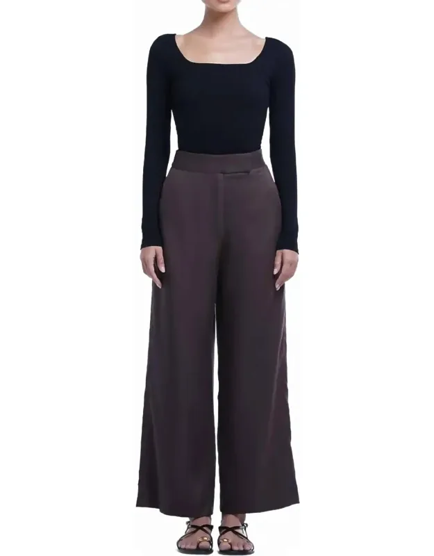 Relaxed Wide Leg Cropped Pants