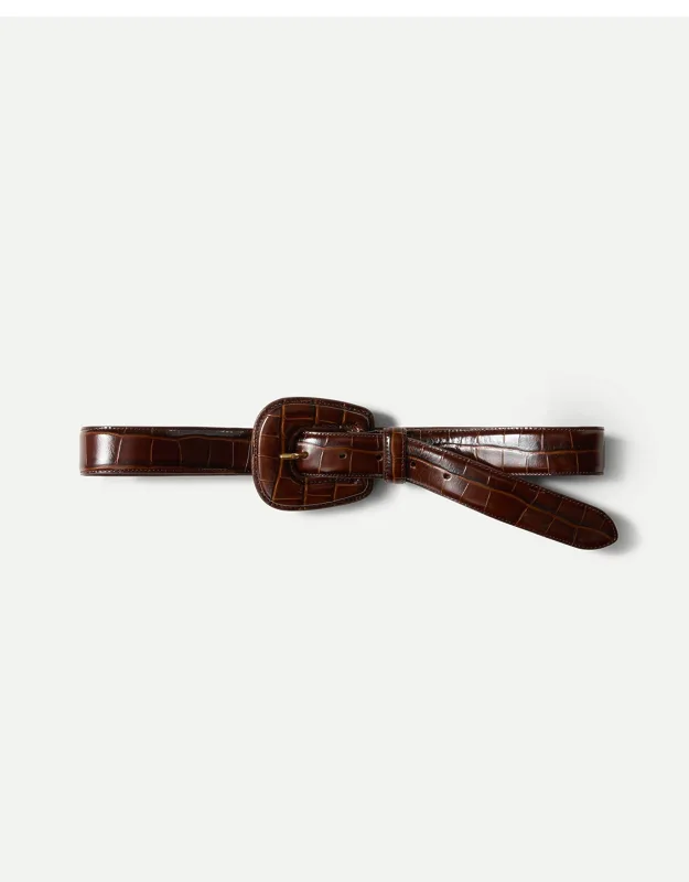 Leather-buckle Belt