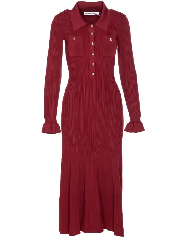 Ribbed Knit Midi Dress