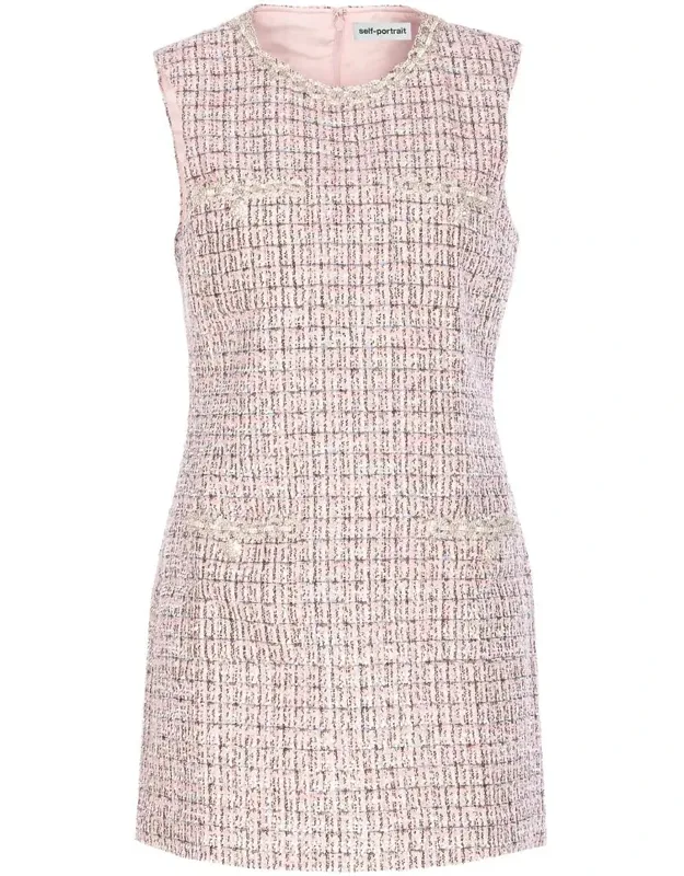 Boucle Sleeveless Mini Dress