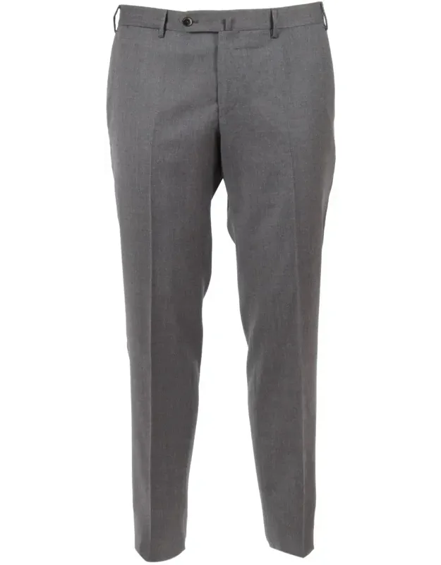 Pt Torino Pants With Flat Front And Diagonal Pockets
