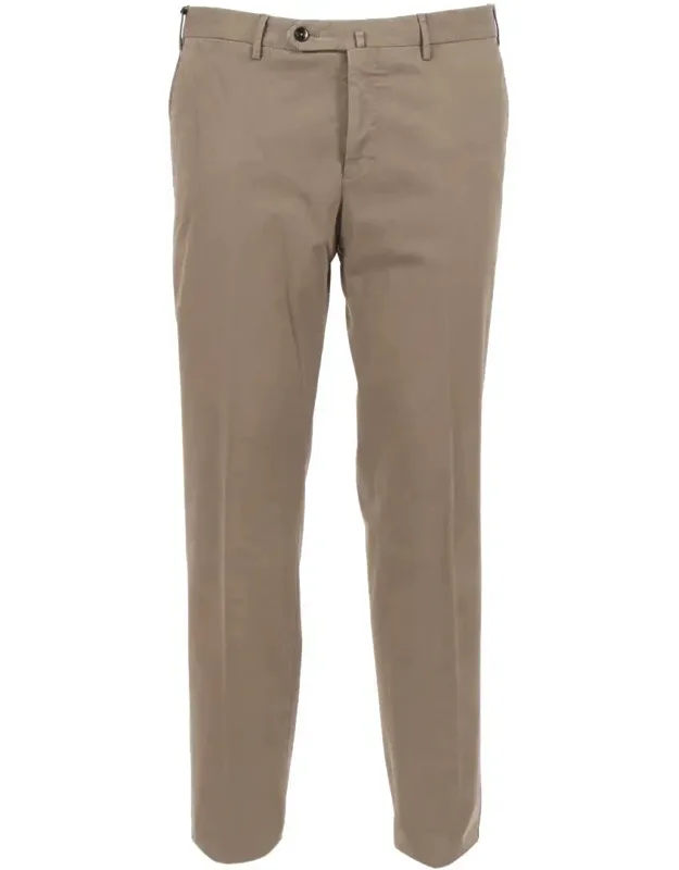 Pt Torino Pants With Flat Front And Diagonal Pockets